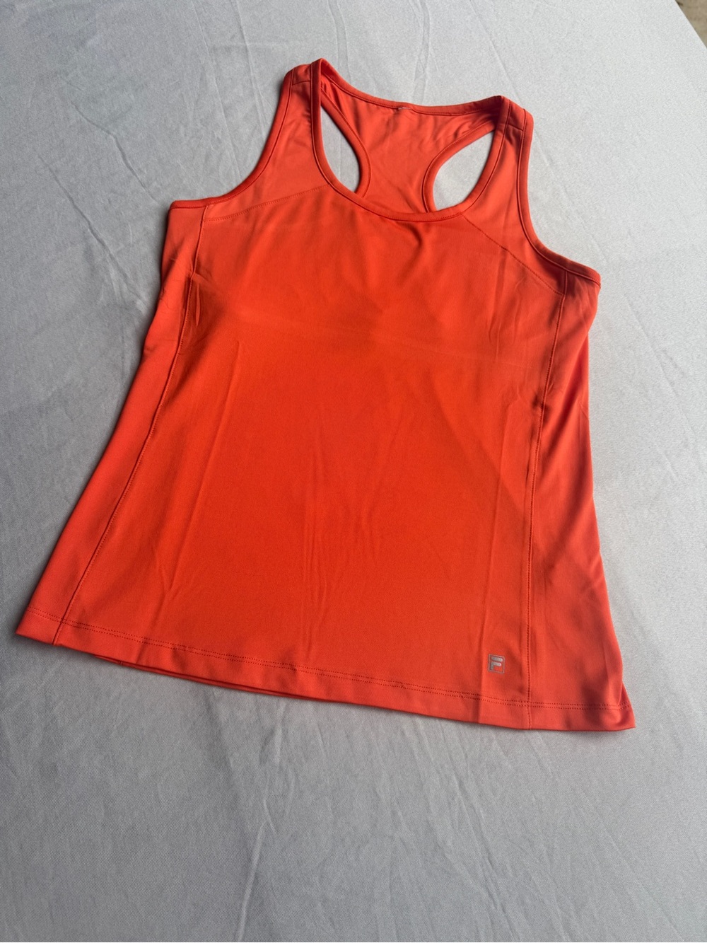 Vibrant Fila Bright Orange Racerback Athletic Tank women's size S
